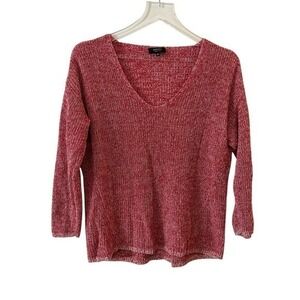 ARITZIA BABATON Silk Linen Blend Sweater Red size small